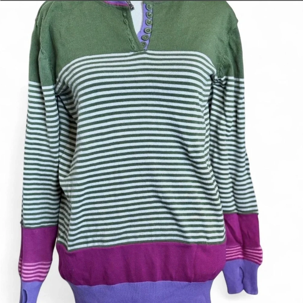 Green & Purple Y2K Sweater Size Medium - Picture 4 of 7